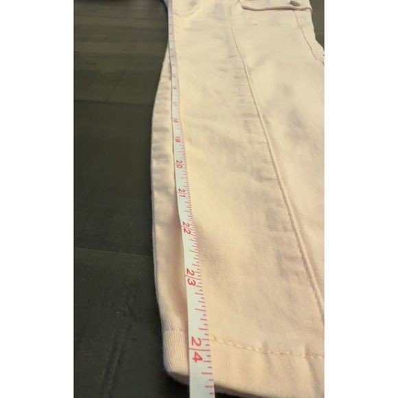 White House Black Market Skinny Cargo Pants- Baby Pink - Sz 4 - Picture 6 of 9